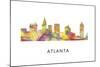 Atlanta Georgia Skyline-Marlene Watson-Mounted Giclee Print