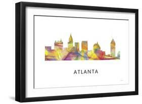 Atlanta Georgia Skyline-Marlene Watson-Framed Giclee Print