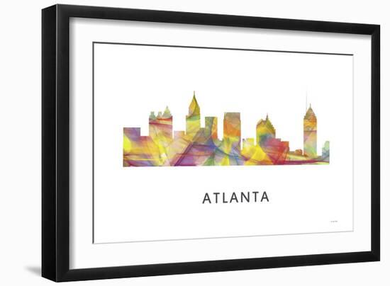Atlanta Georgia Skyline-Marlene Watson-Framed Giclee Print