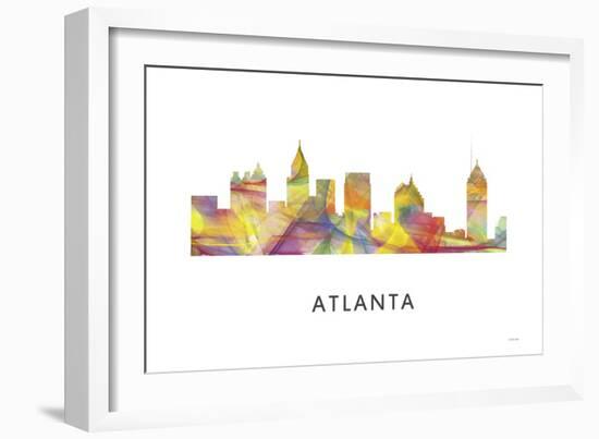 Atlanta Georgia Skyline-Marlene Watson-Framed Giclee Print