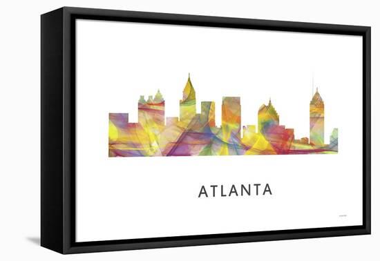 Atlanta Georgia Skyline-Marlene Watson-Framed Stretched Canvas