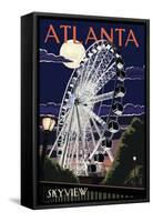 Atlanta, Georgia - Skyview Wheel-Lantern Press-Framed Stretched Canvas