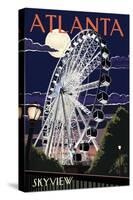 Atlanta, Georgia - Skyview Wheel-Lantern Press-Stretched Canvas