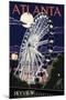 Atlanta, Georgia - Skyview Wheel-Lantern Press-Mounted Art Print