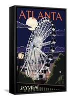 Atlanta, Georgia - Skyview Wheel-Lantern Press-Framed Stretched Canvas