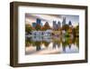 Atlanta, Georgia, USA Autumn Skyline from Piedmont Park.-SeanPavonePhoto-Framed Photographic Print