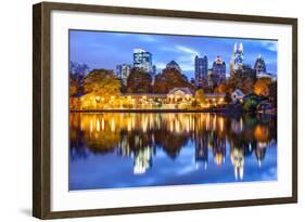 Atlanta, Georgia, USA Downtown City Skyline at Piedmont Park's Lake Meer.-SeanPavonePhoto-Framed Photographic Print