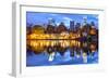 Atlanta, Georgia, USA Downtown City Skyline at Piedmont Park's Lake Meer.-SeanPavonePhoto-Framed Photographic Print