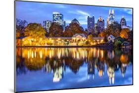 Atlanta, Georgia, USA Downtown City Skyline at Piedmont Park's Lake Meer.-SeanPavonePhoto-Mounted Photographic Print