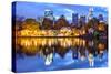 Atlanta, Georgia, USA Downtown City Skyline at Piedmont Park's Lake Meer-Sean Pavone-Stretched Canvas