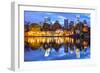 Atlanta, Georgia, USA Downtown City Skyline at Piedmont Park's Lake Meer-Sean Pavone-Framed Photographic Print