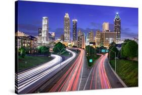 Atlanta, Georgia, USA Downtown City Skyline over Freedom Parkway.-SeanPavonePhoto-Stretched Canvas