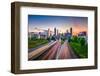 Atlanta, Georgia, USA Downtown City Skyline over Freedom Parkway.-SeanPavonePhoto-Framed Photographic Print