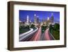 Atlanta, Georgia, USA Downtown City Skyline over Freedom Parkway.-SeanPavonePhoto-Framed Photographic Print