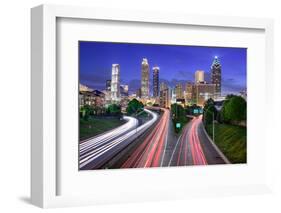 Atlanta, Georgia, USA Downtown City Skyline over Freedom Parkway.-SeanPavonePhoto-Framed Photographic Print