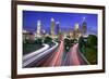 Atlanta, Georgia, USA Downtown City Skyline over Freedom Parkway.-SeanPavonePhoto-Framed Photographic Print