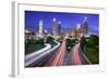 Atlanta, Georgia, USA Downtown City Skyline over Freedom Parkway.-SeanPavonePhoto-Framed Photographic Print