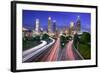 Atlanta, Georgia, USA Downtown City Skyline over Freedom Parkway.-SeanPavonePhoto-Framed Photographic Print