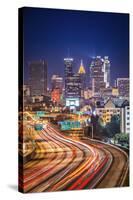 Atlanta, Georgia, USA Highway and Skyline.-SeanPavonePhoto-Stretched Canvas