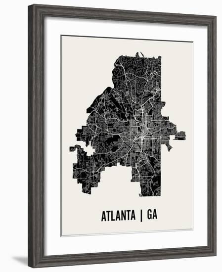 Atlanta Map Art Print-null-Framed Art Print