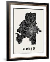 Atlanta Map Art Print-null-Framed Art Print