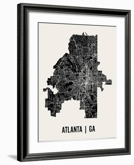 Atlanta Map Art Print-null-Framed Art Print