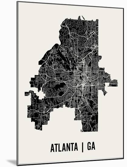 Atlanta Map Art Print-null-Mounted Art Print