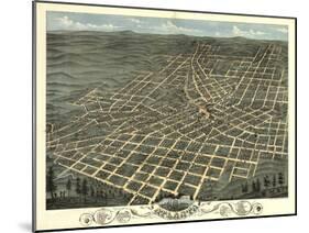 Atlanta Map II-null-Mounted Giclee Print