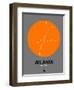 Atlanta Orange Subway Map-NaxArt-Framed Art Print