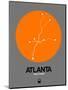 Atlanta Orange Subway Map-NaxArt-Mounted Art Print