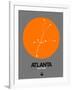 Atlanta Orange Subway Map-NaxArt-Framed Art Print