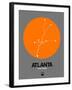 Atlanta Orange Subway Map-NaxArt-Framed Art Print