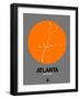 Atlanta Orange Subway Map-NaxArt-Framed Art Print