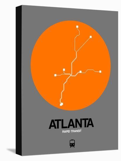 Atlanta Orange Subway Map-NaxArt-Stretched Canvas