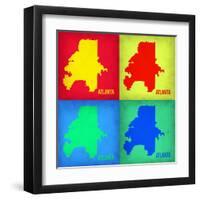 Atlanta Pop Art Map 1-NaxArt-Framed Art Print