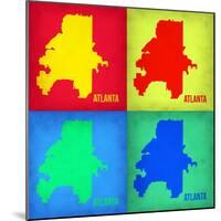 Atlanta Pop Art Map 1-NaxArt-Mounted Art Print