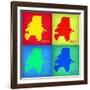 Atlanta Pop Art Map 1-NaxArt-Framed Art Print