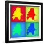 Atlanta Pop Art Map 1-NaxArt-Framed Art Print