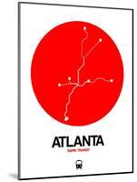 Atlanta Red Subway Map-NaxArt-Mounted Art Print