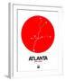 Atlanta Red Subway Map-NaxArt-Framed Art Print