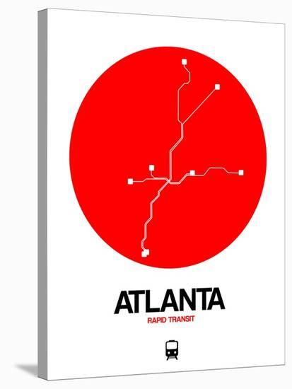 Atlanta Red Subway Map-NaxArt-Stretched Canvas