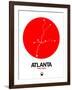 Atlanta Red Subway Map-NaxArt-Framed Art Print