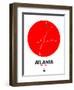 Atlanta Red Subway Map-NaxArt-Framed Art Print
