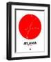 Atlanta Red Subway Map-NaxArt-Framed Art Print