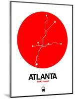 Atlanta Red Subway Map-NaxArt-Mounted Art Print