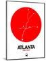 Atlanta Red Subway Map-NaxArt-Mounted Art Print