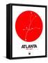 Atlanta Red Subway Map-NaxArt-Framed Stretched Canvas