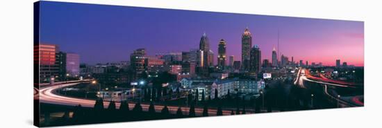 Atlanta Skyline at Night I-null-Stretched Canvas