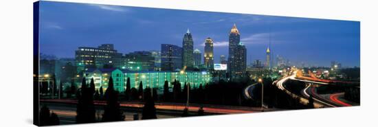 Atlanta Skyline at Night II-null-Stretched Canvas