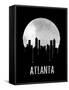 Atlanta Skyline Black-null-Framed Stretched Canvas